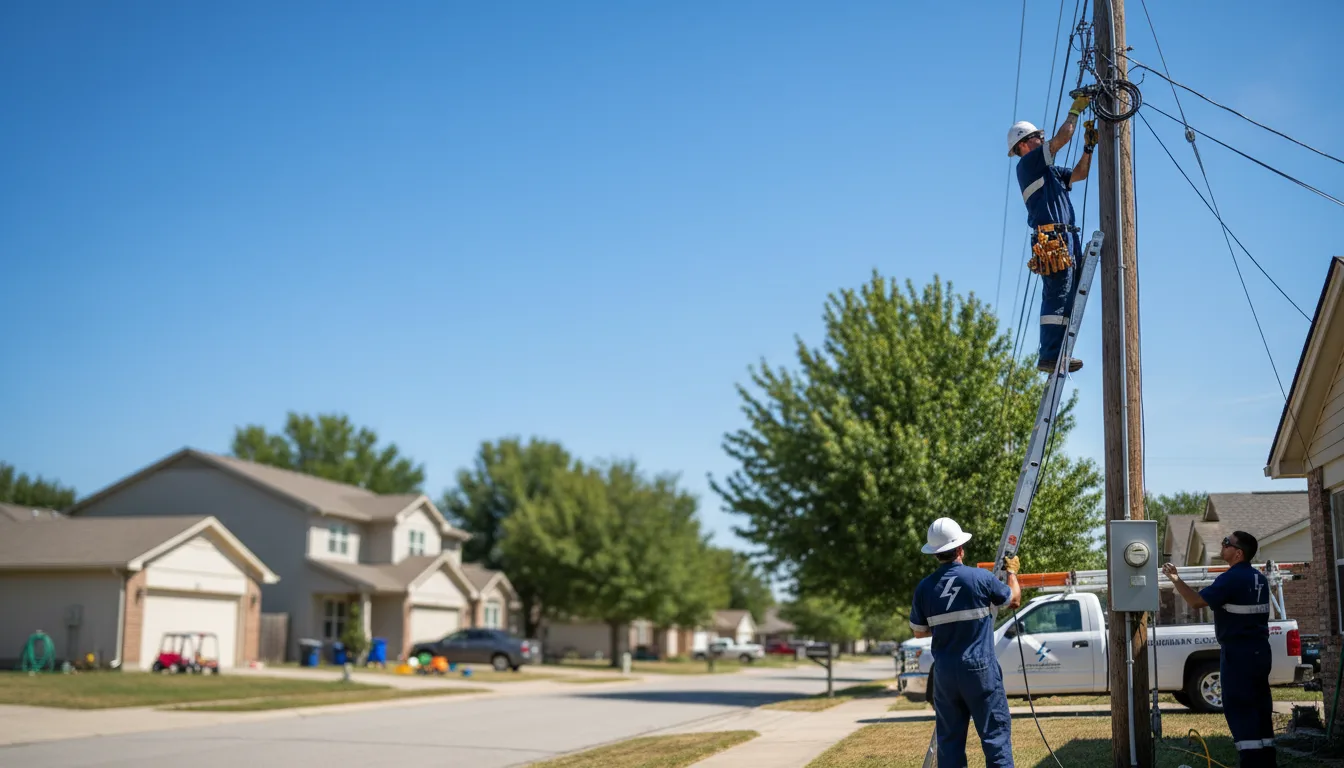 Residential electrician providing installation services in Clayton, WI